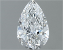 Natural Diamond 0.50 Carats, Pear with  Cut, E Color, SI1 Clarity and Certified by GIA