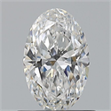 Diamante Natural 0.70 quilates, Ovalado , Color F, claridad VVS2 y certificado GIA
