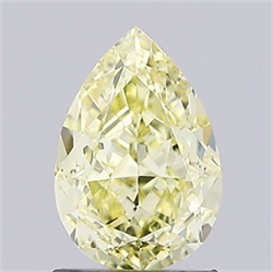 Picture of Lab Grown Diamond 1.59 Carats, Pear with  Cut, Fancy Yellow Color, VS1 Clarity and Certified by IGI