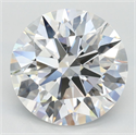 Lab Grown Diamond 2.85 Carats, Round with Ideal Cut, D Color, VVS1 Clarity and Certified by IGI