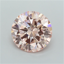 Picture of Lab Grown Diamond 5.01 Carats, Round with Excellent Cut, Fancy Intense Pink Color, VVS2 Clarity and Certified by IGI