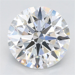 Picture of Lab Grown Diamond 2.77 Carats, Round with Excellent Cut, D Color, VVS1 Clarity and Certified by GIA