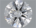 Natural Diamond 1.00 Carats, Round with Excellent Cut, D Color, SI1 Clarity and Certified by HRD