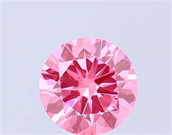 Picture of Lab Grown Diamond 1.50 Carats, Round with Excellent Cut, Fancy Vivid Pink Color, VS1 Clarity and Certified by IGI