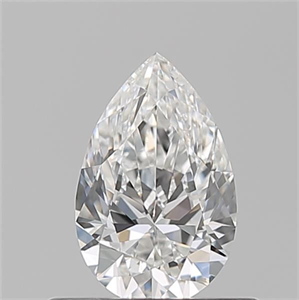 Picture of Natural Diamond 0.51 Carats, Pear with  Cut, F Color, VVS1 Clarity and Certified by GIA