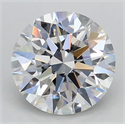 Lab Grown Diamond 1.09 Carats, Round with Ideal Cut, E Color, VVS2 Clarity and Certified by IGI