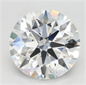 Lab Grown Diamond 3.67 Carats, Round with Excellent Cut, E Color, VVS1 Clarity and Certified by GIA