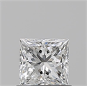 Natural Diamond 0.72 Carats, Princess with  Cut, F Color, VVS1 Clarity and Certified by GIA