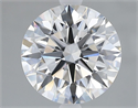 Lab Grown Diamond 2.80 Carats, Round with Excellent Cut, E Color, VVS2 Clarity and Certified by GIA