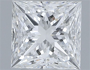 Picture of Natural Diamond 0.51 Carats, Princess with  Cut, E Color, VS2 Clarity and Certified by GIA