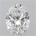 Natural Diamond 1.50 Carats, Oval with  Cut, E Color, I1 Clarity and Certified by GIA