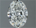 Natural Diamond 1.01 Carats, Oval with  Cut, G Color, SI2 Clarity and Certified by GIA