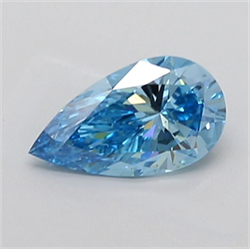 Picture of Lab Grown Diamond 2.01 Carats, Pear with  Cut, Fancy Vivid Blue Color, VS2 Clarity and Certified by IGI