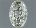 Natural Diamond 0.90 Carats, Oval with  Cut, J Color, SI1 Clarity and Certified by IGI