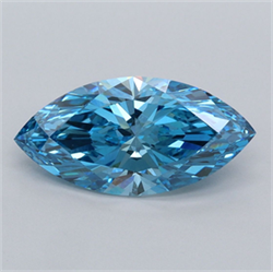 Picture of Lab Grown Diamond 2.03 Carats, Marquise with  Cut, Fancy Vivid Blue Color, VVS2 Clarity and Certified by IGI
