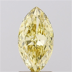 Picture of Lab Grown Diamond 2.01 Carats, Marquise with  Cut, Fancy Intense Yellow Color, VS1 Clarity and Certified by IGI