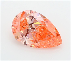 Picture of Lab Grown Diamond 1.22 Carats, Pear with  Cut, Fancy Vivid Pink Color, VVS1 Clarity and Certified by IGI