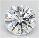 Lab Grown Diamond 2.22 Carats, Round with Excellent Cut, D Color, VVS1 Clarity and Certified by GIA