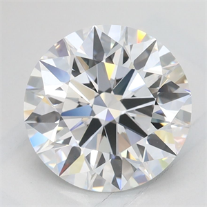 Picture of Lab Grown Diamond 2.22 Carats, Round with Excellent Cut, D Color, VVS1 Clarity and Certified by GIA