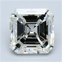 Natural Diamond 1.58 Carats, Asscher with  Cut, J Color, VS2 Clarity and Certified by GIA