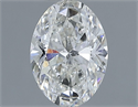 Natural Diamond 0.81 Carats, Oval with  Cut, H Color, SI2 Clarity and Certified by IGI