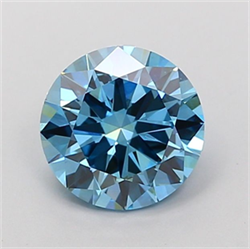 Picture of Lab Grown Diamond 1.70 Carats, Round with Excellent Cut, Fancy Vivid Blue Color, VS2 Clarity and Certified by IGI