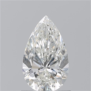 Picture of Natural Diamond 1.01 Carats, Pear with  Cut, H Color, SI2 Clarity and Certified by GIA