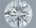 Natural Diamond 3.80 Carats, Round with Excellent Cut, H Color, VVS2 Clarity and Certified by IGI