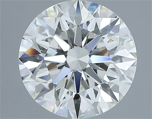 Picture of Natural Diamond 3.80 Carats, Round with Excellent Cut, H Color, VVS2 Clarity and Certified by IGI