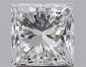 Picture of Natural Diamond 1.70 Carats, Princess with  Cut, F Color, SI1 Clarity and Certified by GIA