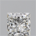 Natural Diamond 0.72 Carats, Princess with  Cut, H Color, VVS1 Clarity and Certified by GIA