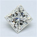 Natural Diamond 1.01 Carats, Princess with  Cut, J Color, SI1 Clarity and Certified by GIA