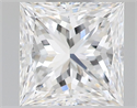 Natural Diamond 0.53 Carats, Princess with  Cut, F Color, VS1 Clarity and Certified by GIA