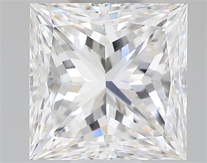 Picture of Natural Diamond 0.53 Carats, Princess with  Cut, F Color, VS1 Clarity and Certified by GIA