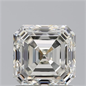 Natural Diamond 1.50 Carats, Asscher with  Cut, J Color, VVS1 Clarity and Certified by GIA