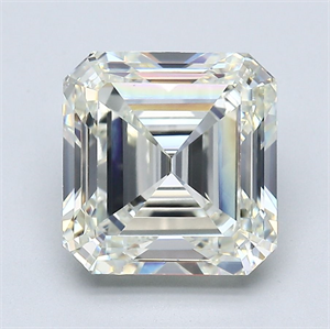 Picture of Natural Diamond 4.17 Carats, Asscher with  Cut, K Color, VS1 Clarity and Certified by GIA