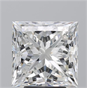 Natural Diamond 5.01 Carats, Princess with  Cut, H Color, VVS2 Clarity and Certified by GIA