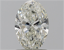 Natural Diamond 1.00 Carats, Oval with  Cut, J Color, SI2 Clarity and Certified by GIA
