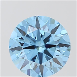 Picture of Lab Grown Diamond 2.48 Carats, Round with Ideal Cut, Fancy Vivid Blue Color, VS1 Clarity and Certified by IGI