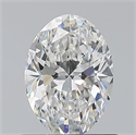 Natural Diamond 0.80 Carats, Oval with  Cut, F Color, VS2 Clarity and Certified by GIA