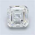Natural Diamond 1.70 Carats, Asscher with  Cut, I Color, VVS1 Clarity and Certified by GIA