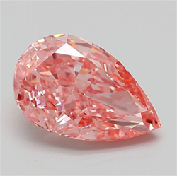 Picture of Lab Grown Diamond 2.11 Carats, Pear with  Cut, Fancy Vivid Pink Color, VS1 Clarity and Certified by IGI