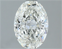 Natural Diamond 1.00 Carats, Oval with  Cut, H Color, SI2 Clarity and Certified by IGI