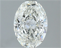 Natural Diamond 1.00 Carats, Oval with  Cut, H Color, SI2 Clarity and Certified by IGI