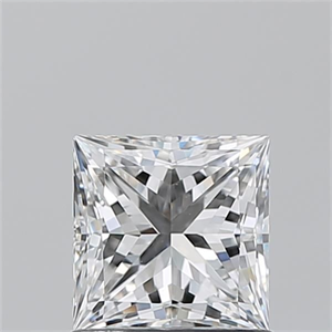 Picture of Natural Diamond 1.05 Carats, Princess with  Cut, E Color, VS2 Clarity and Certified by GIA