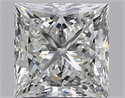 Natural Diamond 1.81 Carats, Princess with  Cut, H Color, SI1 Clarity and Certified by GIA