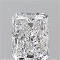 Natural Diamond 0.70 Carats, Radiant with  Cut, F Color, VVS1 Clarity and Certified by GIA