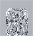 Natural Diamond 0.50 Carats, Radiant with  Cut, D Color, VVS2 Clarity and Certified by GIA