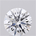 Lab Grown Diamond 2.19 Carats, Round with Ideal Cut, F Color, IF Clarity and Certified by IGI