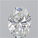 Natural Diamond 1.02 Carats, Oval with  Cut, H Color, SI1 Clarity and Certified by GIA